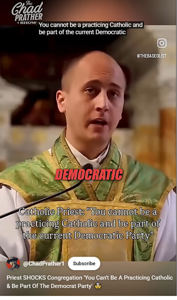 Priest against Democratic Party